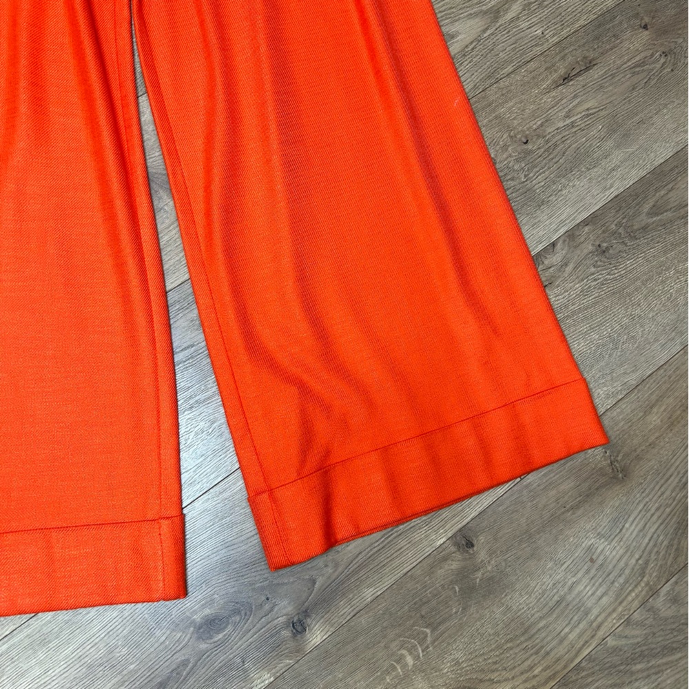 Trina Turk - Orange wide leg pants - Size 6 - Picture 4 of 9